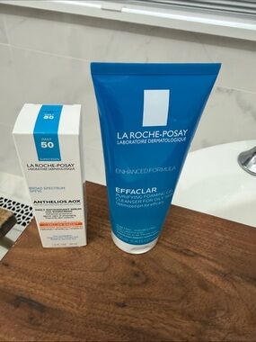 La Roche-Posay Purifying Foaming Gel Cleanser  AND Anthelios AOX Daily Serum
